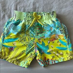 Colorful Kids Tropical Print Shorts